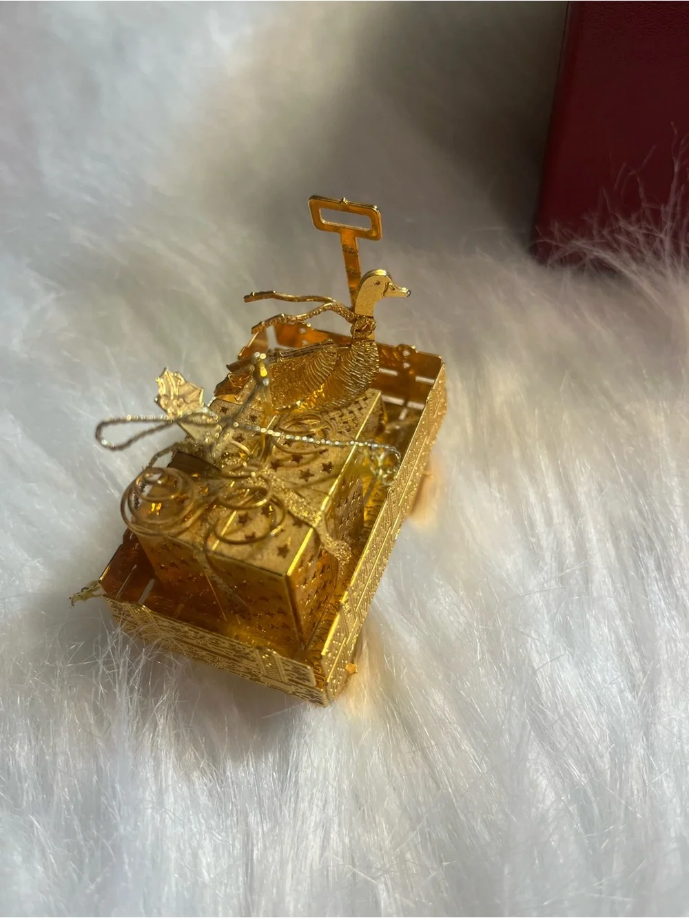 2001 Danbury Mint 23kt Plated Gold Ornaments.